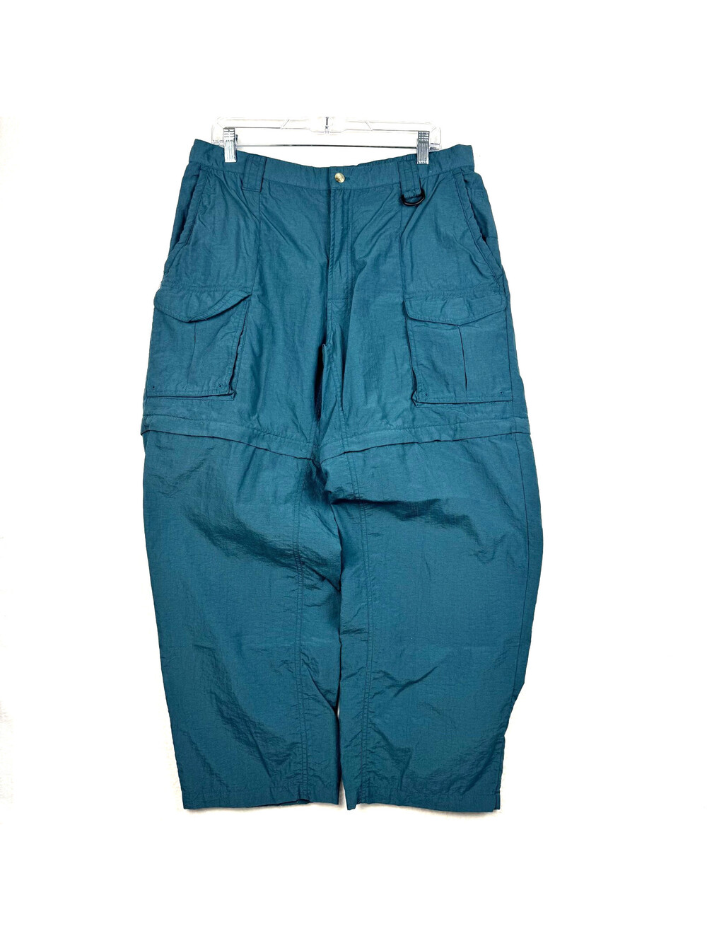 Vintage Columbia PFG Mens Large Blue Ripstop Convertible Pants Outdoor Hiking